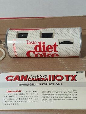 Vintage TIZER Diet Coke Can Camera 110 Film 1978 Vintage Tokyo Japan Never Used